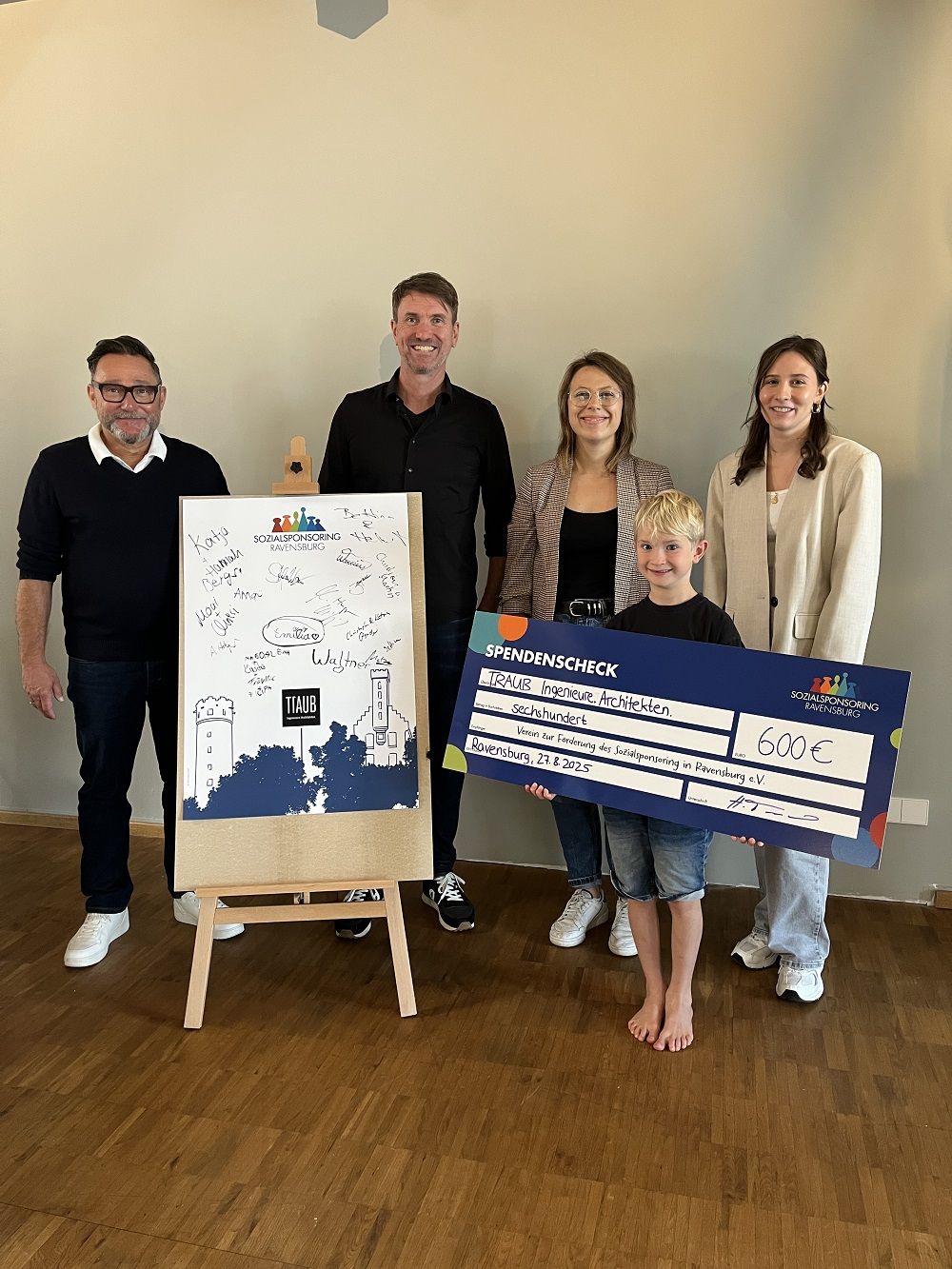 Spendenuerbgabe an Sozialsponsoring Ravensburg von Traub Spendenuerbgabe an Sozialsponsoring Ravensburg von Traub