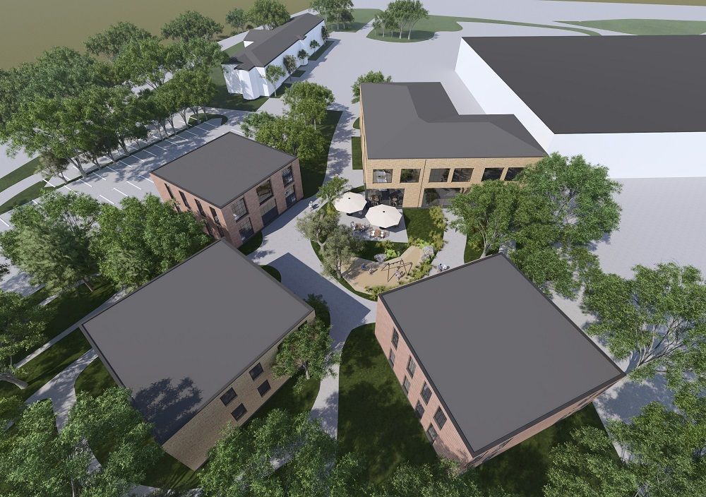Campus am Ziegelwerk Arnach_Außenbereichvonoben Projektentwicklung Campus am Ziegelwerk Arnach_Außenbereichvonoben Projektentwicklung